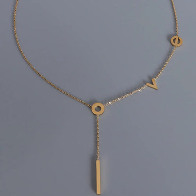 Titanium Steel Letter Necklace - Korvel
