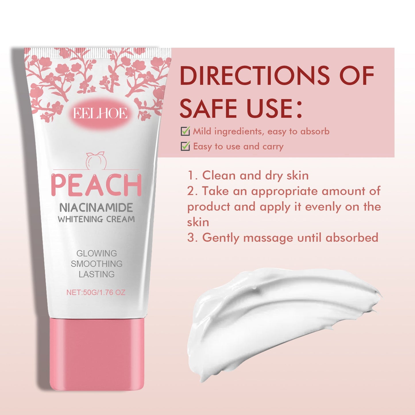Peach Nicotinamide Beauty Cream, Moisturizing, Moisturizing, Brightening And Moisturizing Body Moisturizing Cream - Korvel