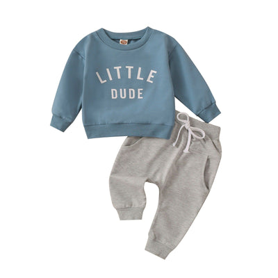 Minimalist Boys' Long Sleeve Sports Outfit Set