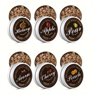 Cocktail Smoking Wood Chips 6 Types of Smoked Wood Flavors Bourbon Whiskey Gift for Father/Husband/Men - Korvel