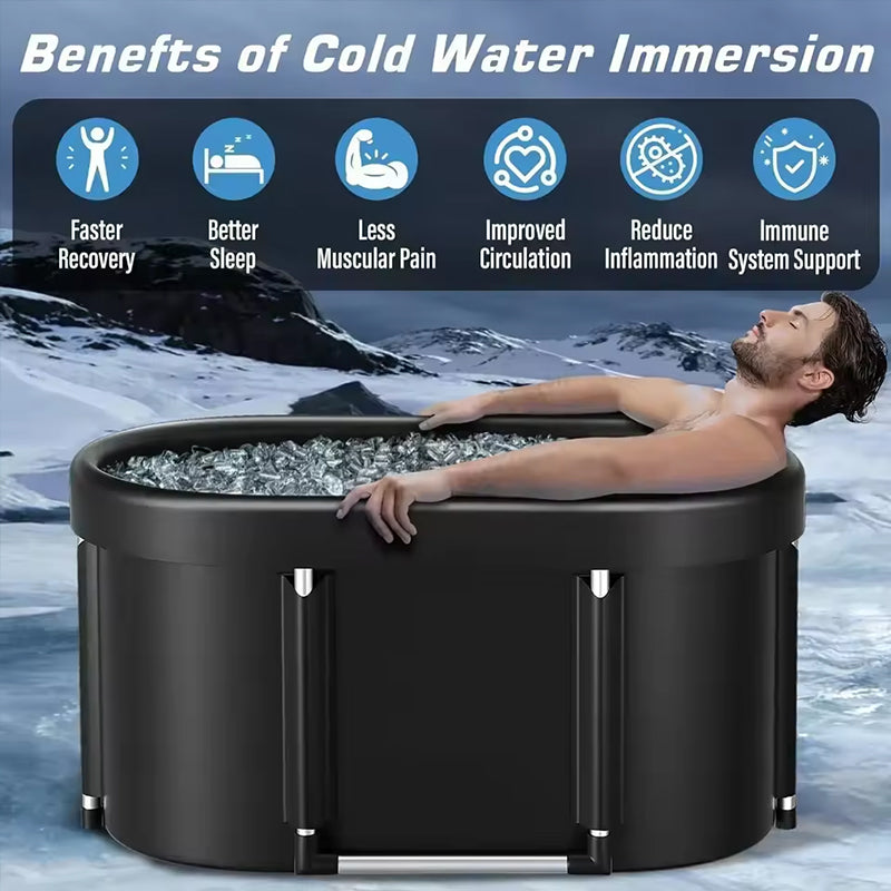 Portable multi-layer outdoor cold immersion bathtub for athletes' recovery, foldable for family use. - Korvel