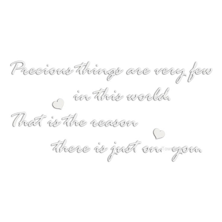 Elegant Acrylic Mirror Surface Wall Sticker - Literary Design