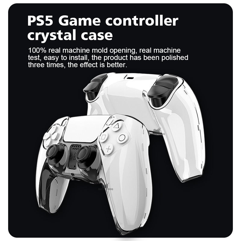 PS5 Gaming Controller Crystal Case PC Transparent Split Controller Protective Case PS5 Controller Protective Crystal Hard Case - Korvel