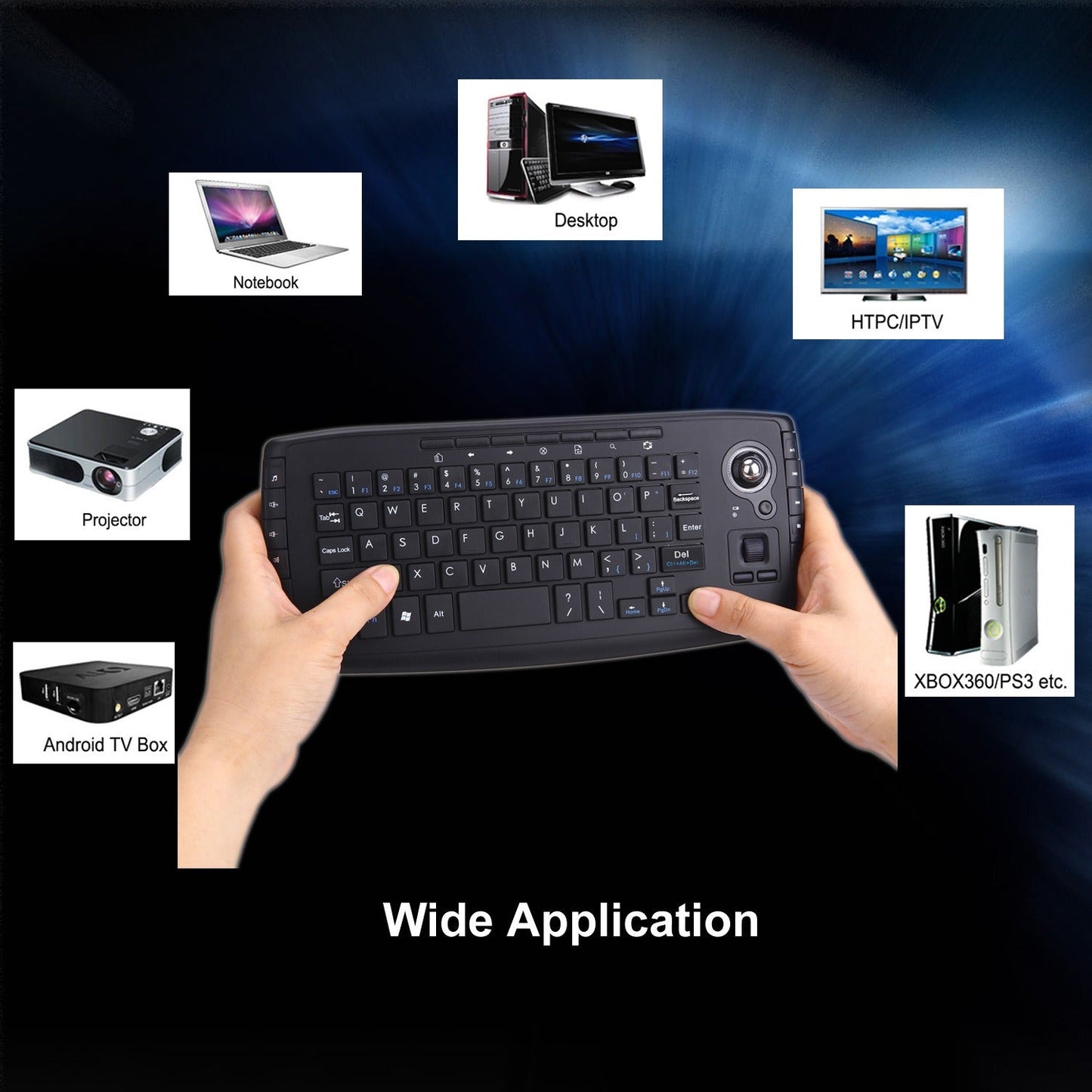 2.4G Aerial Flying Mouse Innovative Trajectory Fan You Wireless Keyboard Mouse Two in One Button Mouse Set - Korvel