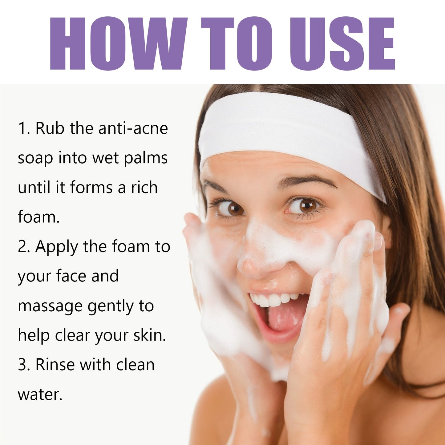 Lavender Oil Control Acne-Cleansing Soap For Cleansing Facial Skin Pores Oil Control Acne-Moisturizing Cleansing Soap - Korvel