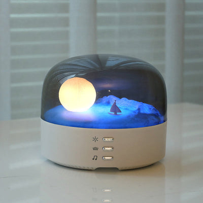LED Warm Light Table Moon Lamp Decorative Table Light for Reading Room Bedside Living Room Night Light Bluetooth Speaker Lamp - Korvel