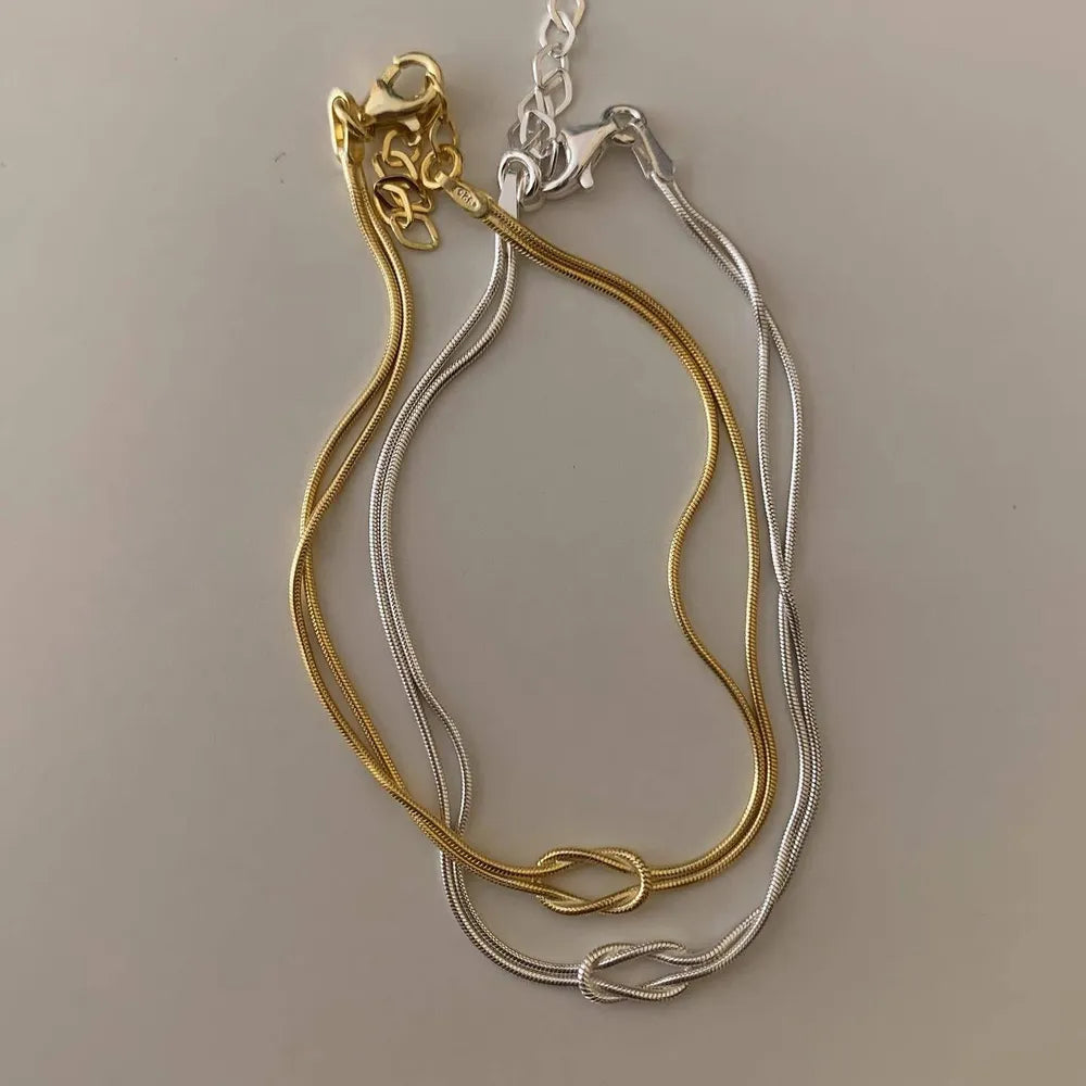 Titanium Steel Knotted Necklace - Korvel
