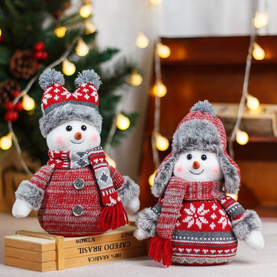 Charming Christmas Snowman Cloth Doll for Festive Decor