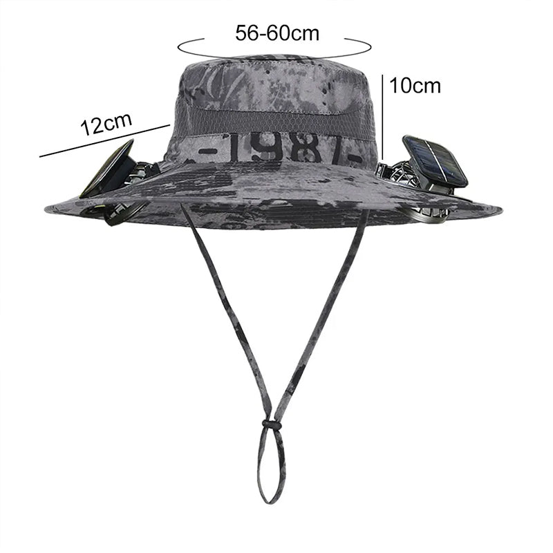 Chapeau Ventilateur Solaire : Chapeau à Large Bord Premium pour Aventures en Plein Air