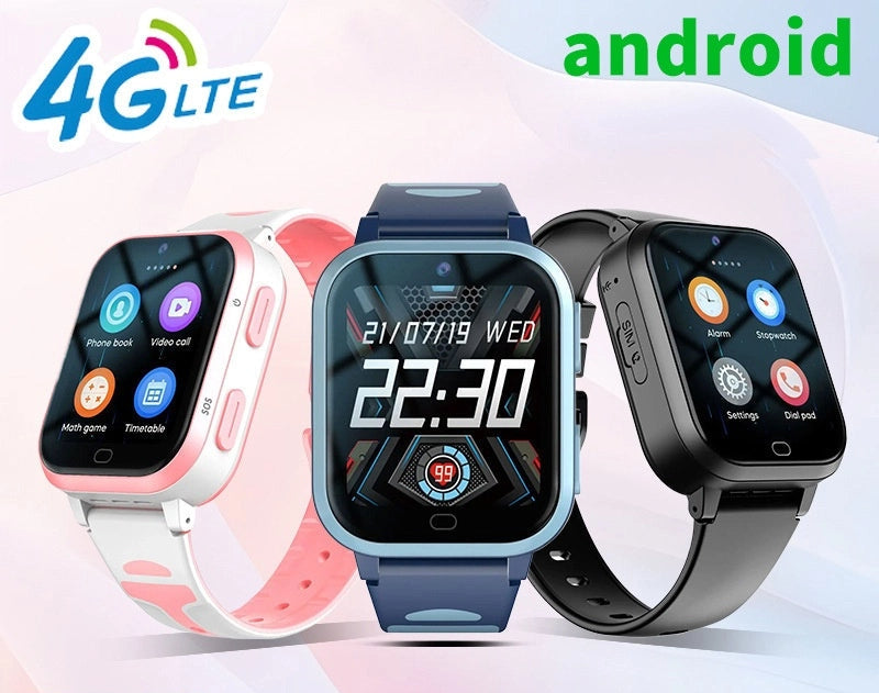 Long standby 4G smart children's phone watch Android card insertion video call positioning student watch - Korvel