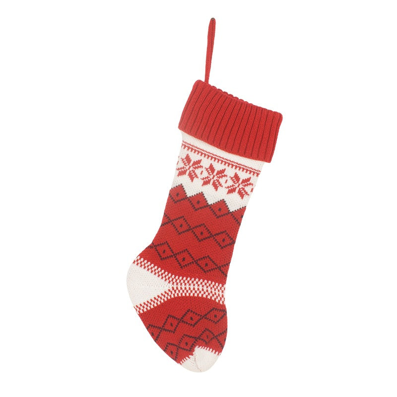 Christmas Decoration Plush Knitted Socks Christmas Gift Socks Gift Bags Pendants - Korvel
