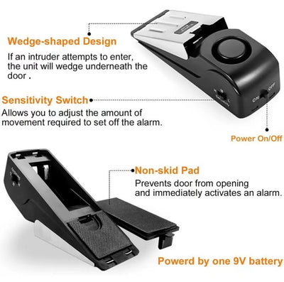 Alarma StopSafe - Sistema de Seguridad con Tope de Puerta Compacto