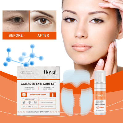Ensemble de soins du visage au collagène - Spray raffermissant et masque nourrissant