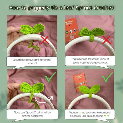 Brotes de Hoja de Ganchillo Tejido Bonito - Accesorio Multifuncional