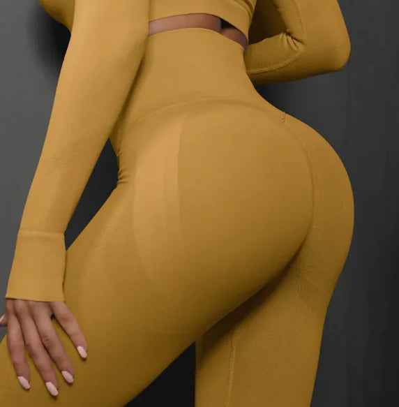Pantalones de Yoga Sin Costuras de Cintura Alta