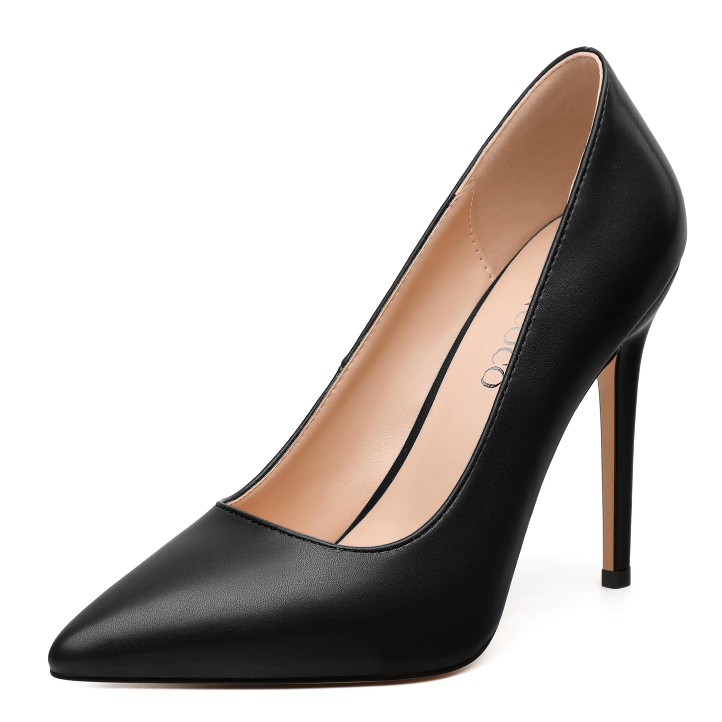 MODENCOCO Pompes à Talons Hauts Noires pour Femmes - Design Élégant à Talon Aiguille