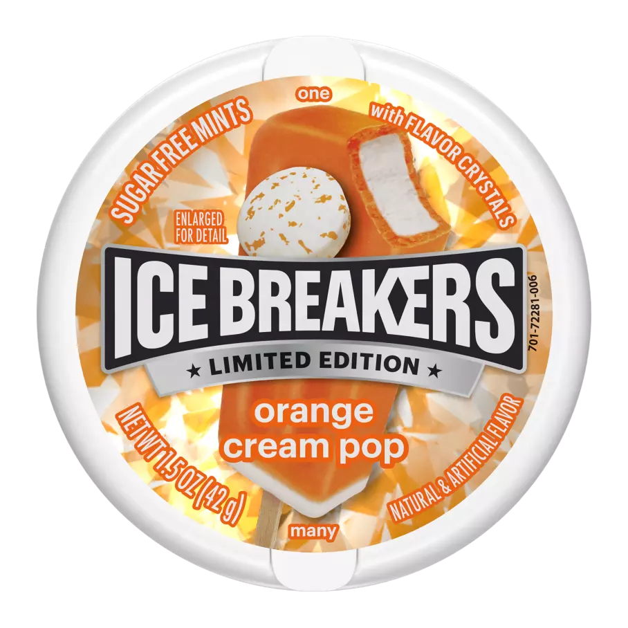 Caramelos Sin Azúcar Ice Breakers Sabor Naranja Crema - Edición Limitada