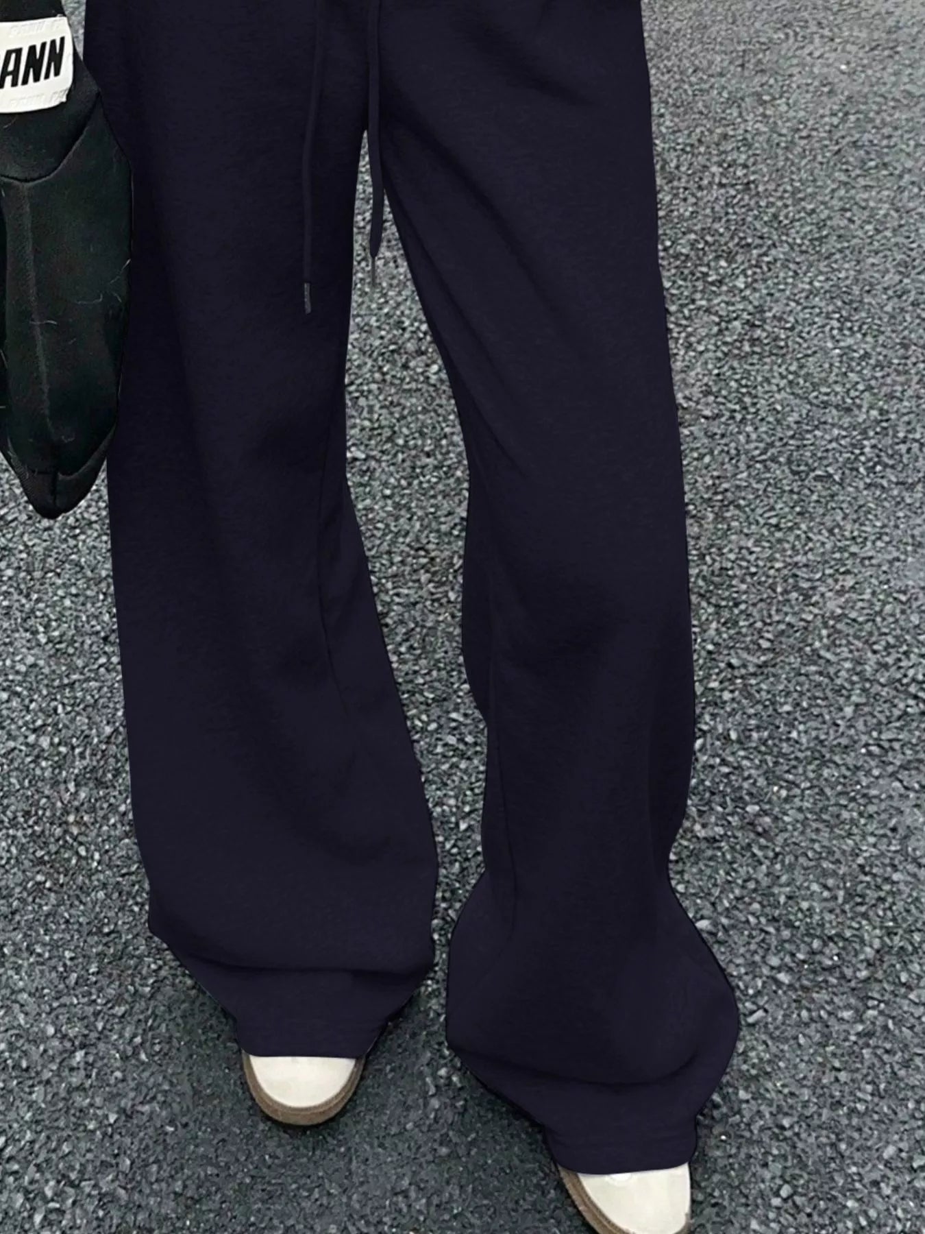 Pantalons de survêtement à taille large avec cordon de serrage