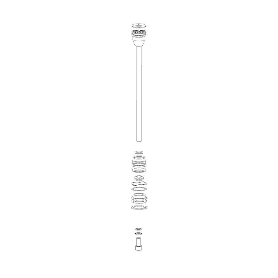 Conjunto de muelle RockShox SoloAir de 140 mm para bicicletas Revel