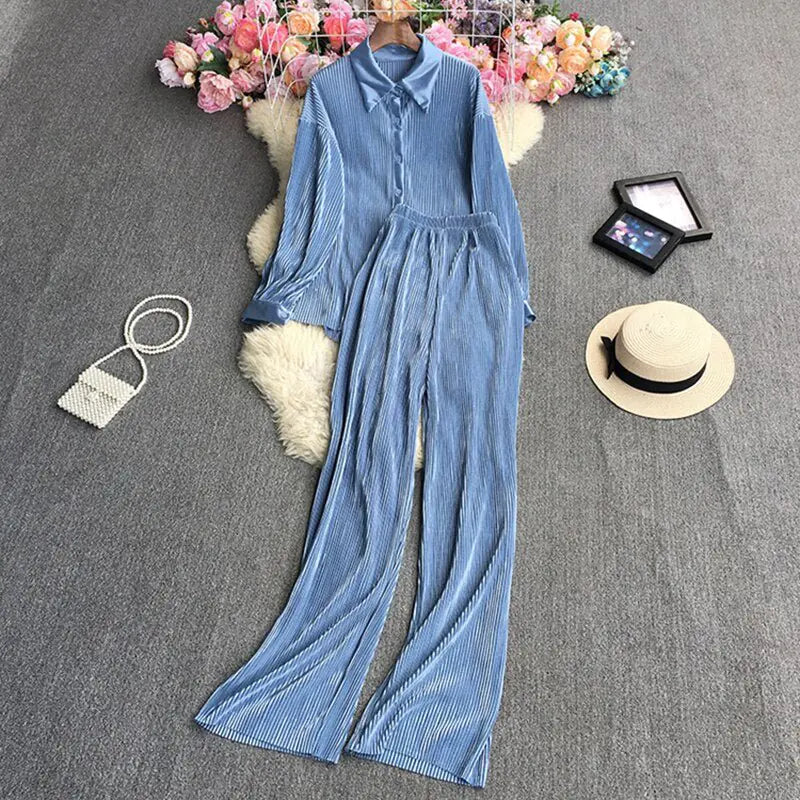 Conjunto Plisado Elegante para Mujeres