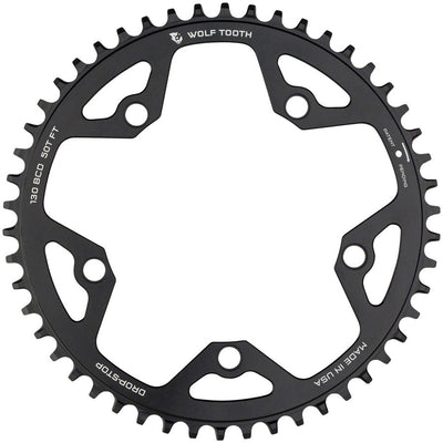 Wolf Tooth 130 BCD Road Cyclocross Chainring - 52t Black