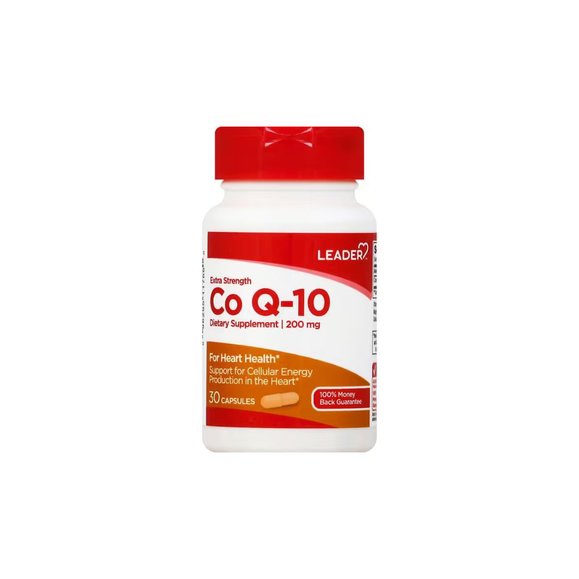 Leader Coenzima Q10 200mg Softgels - 30 Contenido