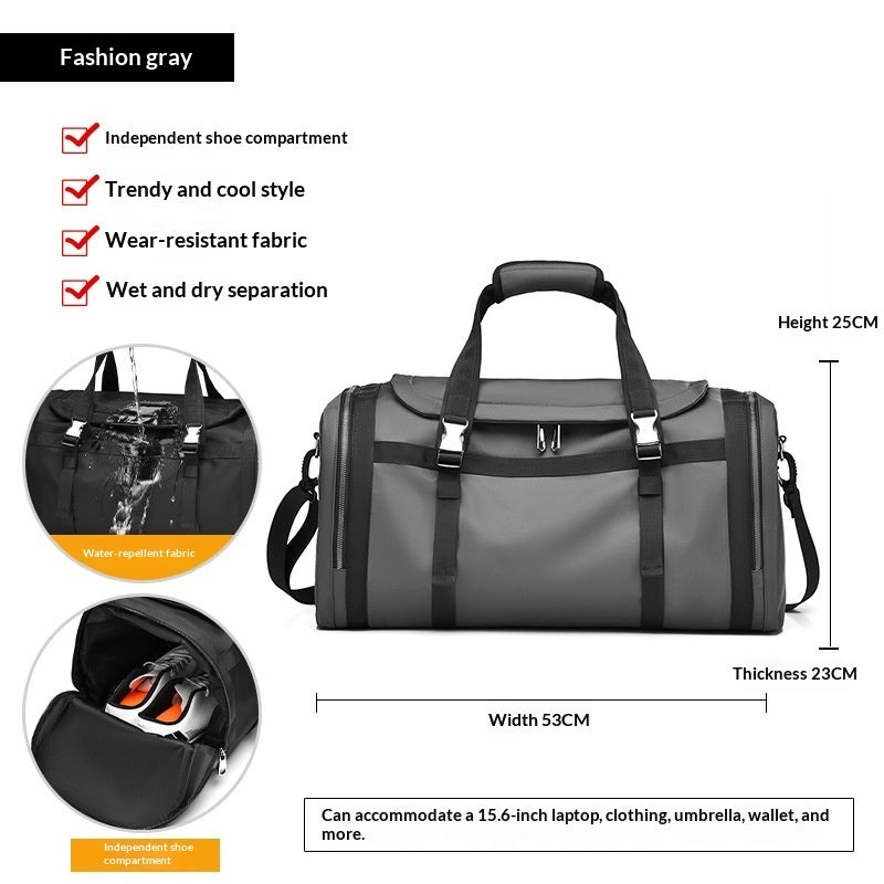 Multi-functional Travel Duffel Bag with Shoe Compartment