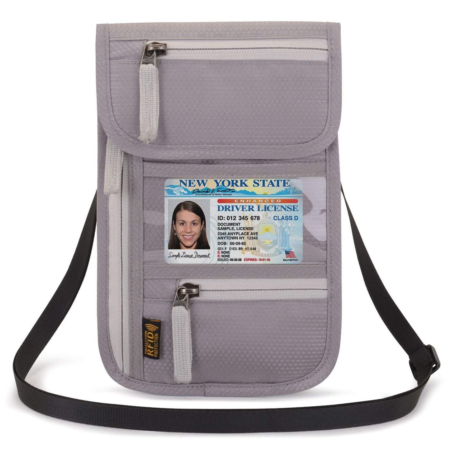 Soporte de Pasaporte Impermeable Multifuncional para Cuello