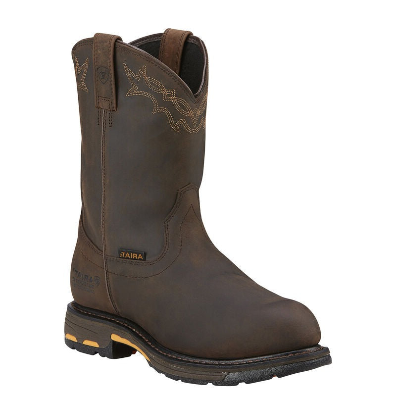 Men's Brown Composite Toe Waterproof Workhog Boots - Korvel
