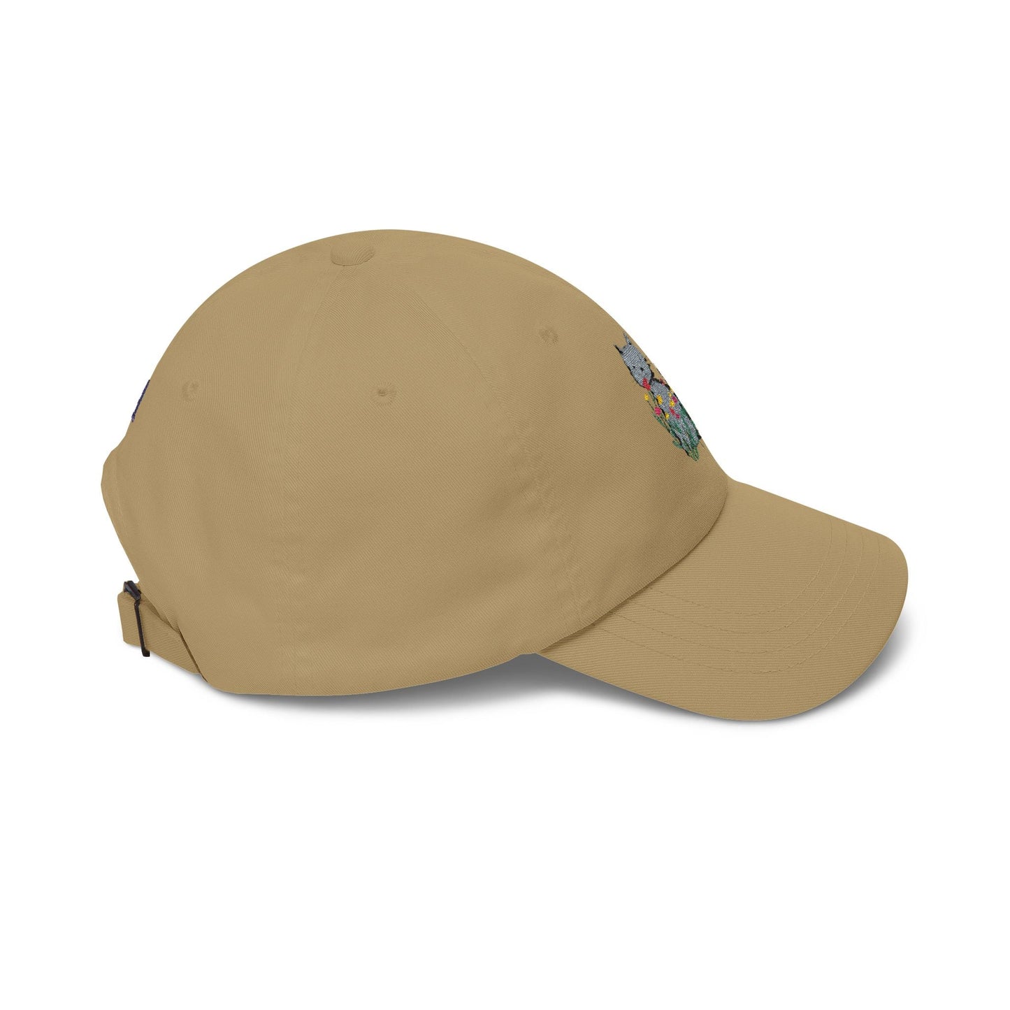 Floral Cat Embroidered Baseball Cap