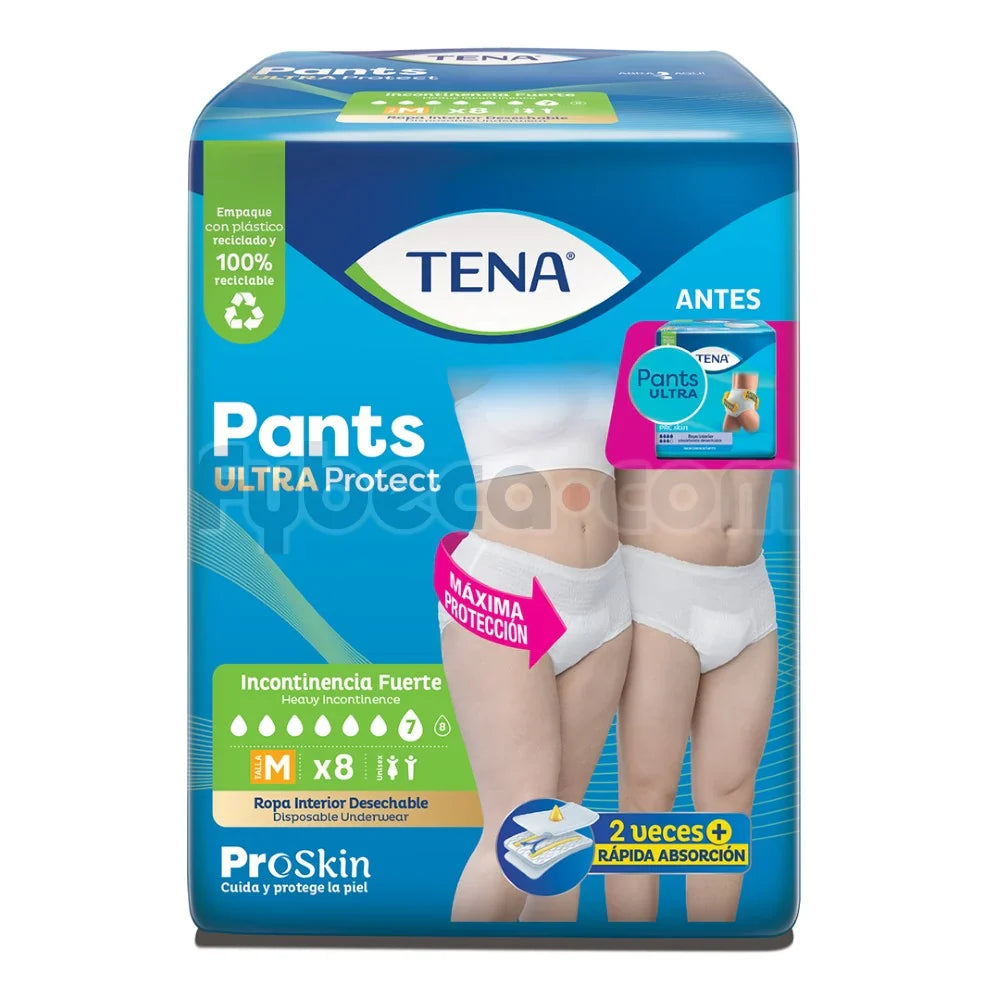 TENA Pant Ultra Unisex Adult Diapers - Size M, 8 Count