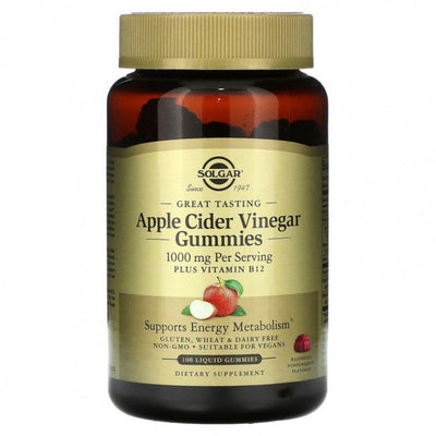 Solgar Apple Cider Vinegar Gummies - Raspberry Pomegranate Flavor