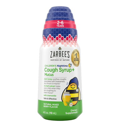 Zarbee's Children's Nighttime Cough Syrup, Natural Mixed Berry, 4 Fl Oz