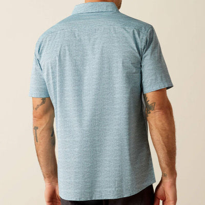 Ariat Men's Aqua Monte Modern Fit Short Sleeve Shirt - Korvel