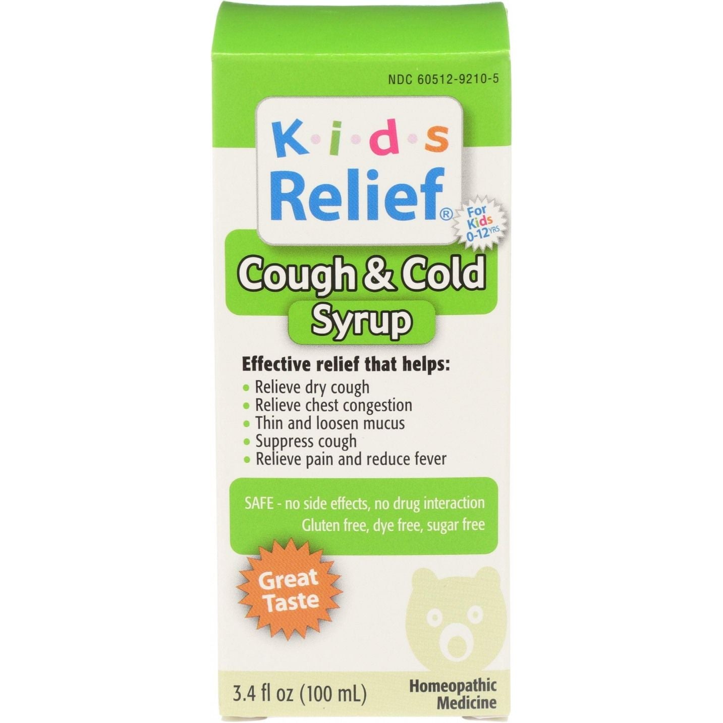 Sirop contre la toux et le rhume pour enfants, 3,4 oz fl