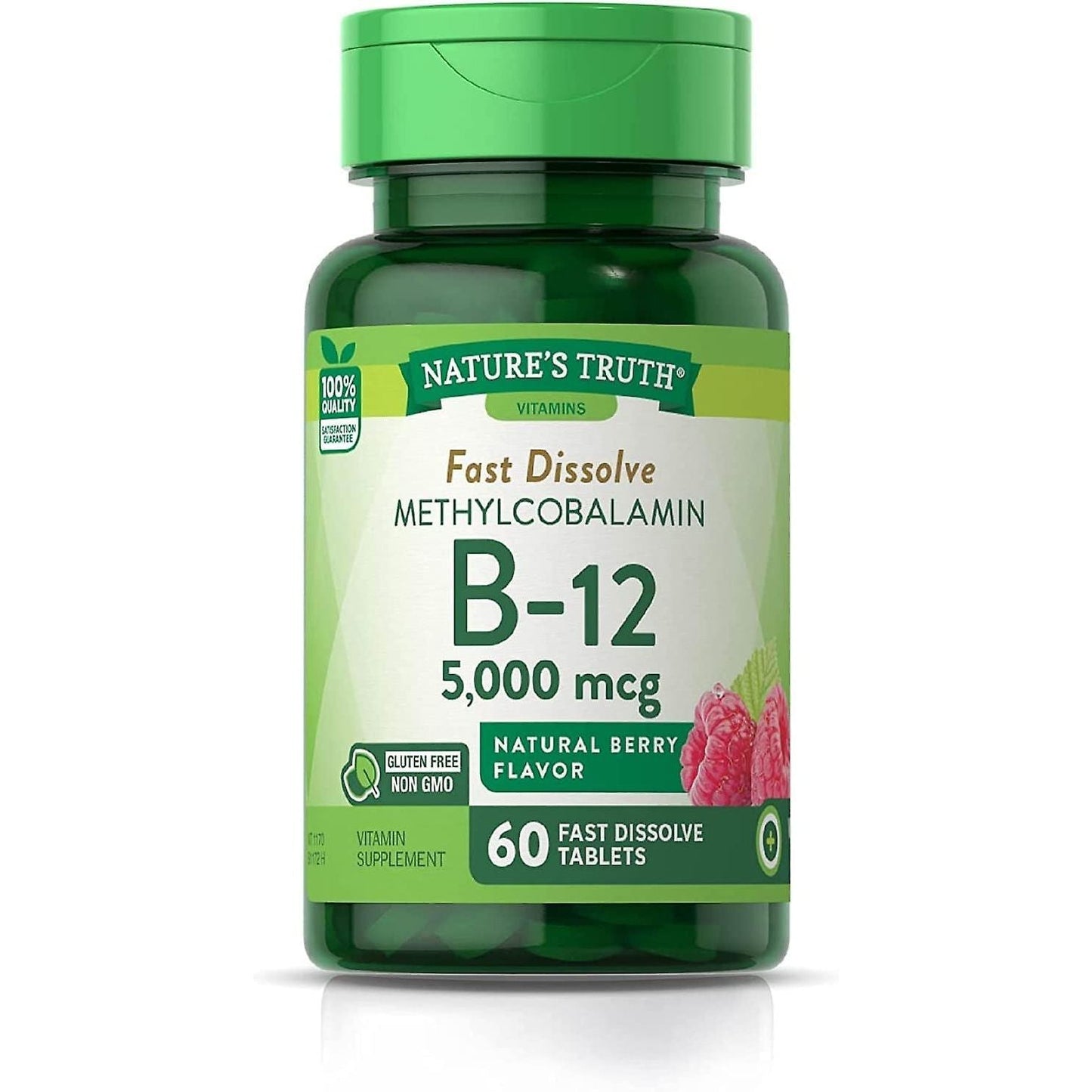 Vitamin B-12 de Nature's Truth, 5000 Mcg, Comprimés à Dissolution Rapide
