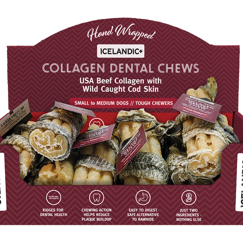 Icelandic Beef Collagen Chew Wrapped with Cod Skin - 1 Count