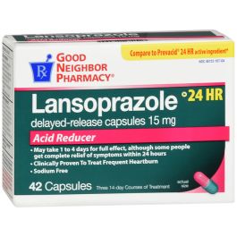 GNP Lansoprazole 15 mg Capsules à Libération Prolongée - 42 Comptes
