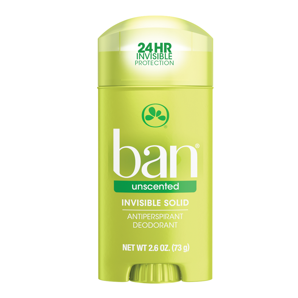 Desodorante Antitranspirante Sólido Invisible Ban – Sin Fragancia (2.6 oz)