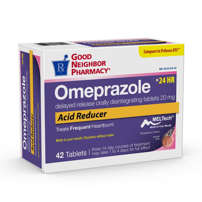 GNP Oméprazole 20 mg ODT Comprimés - Réducteur d'acide 24 heures (42 unités)
