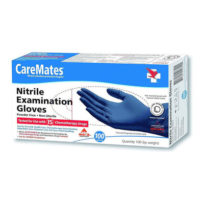 CareMates Nitrile Powder Free Exam Gloves - Small Size