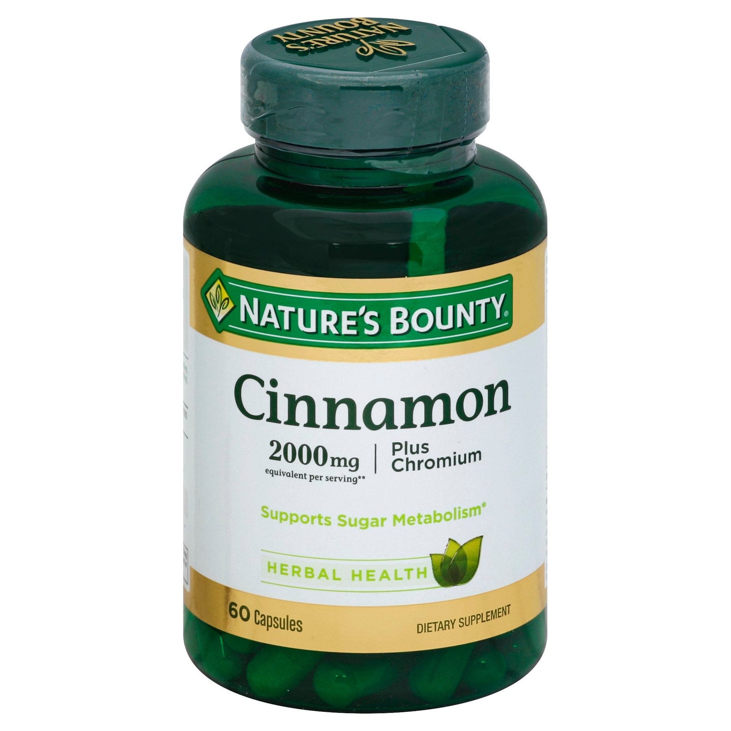 Nature's Bounty High Potency Cinnamon Dietary Supplement Capsules