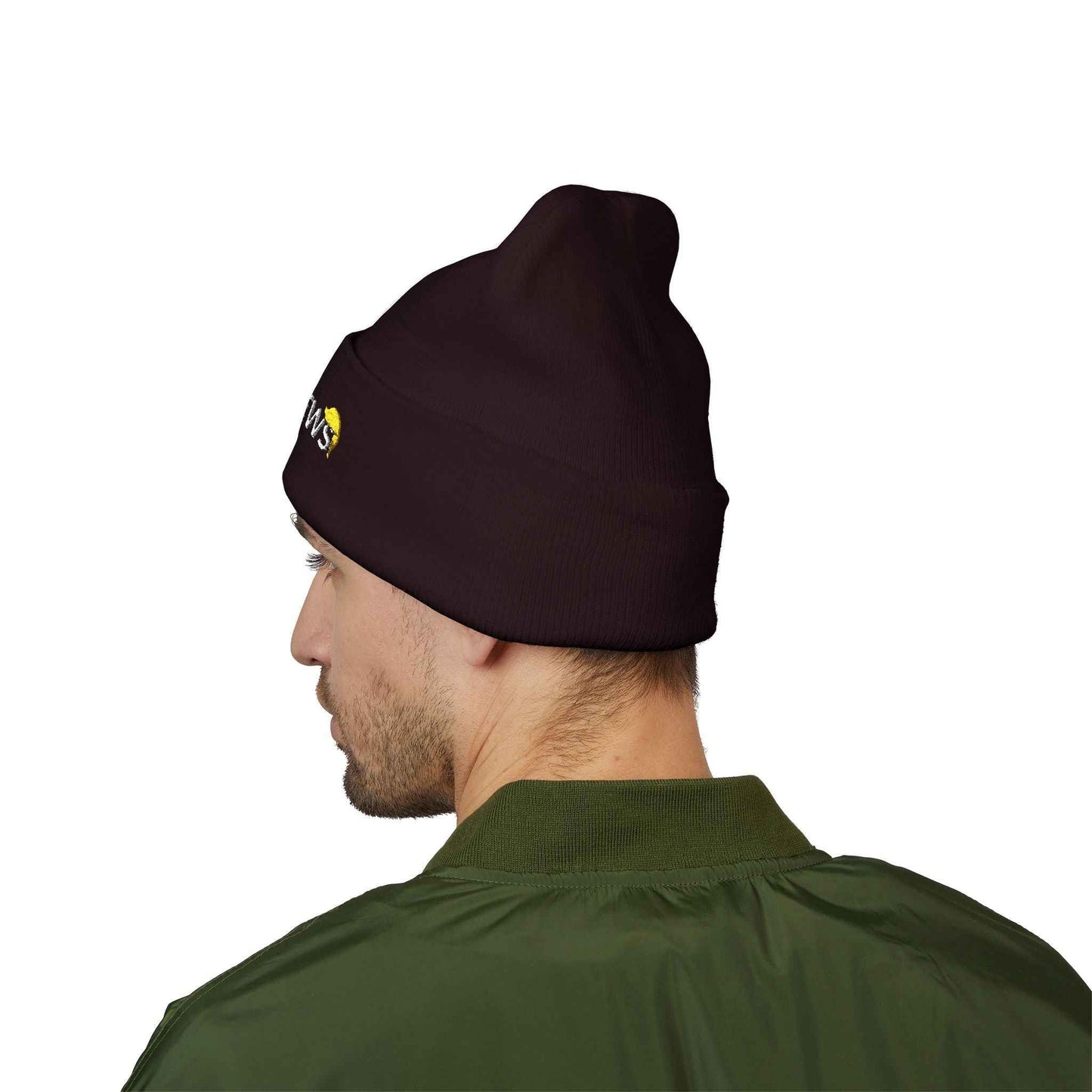 Fake News Embroidered Knit Beanie