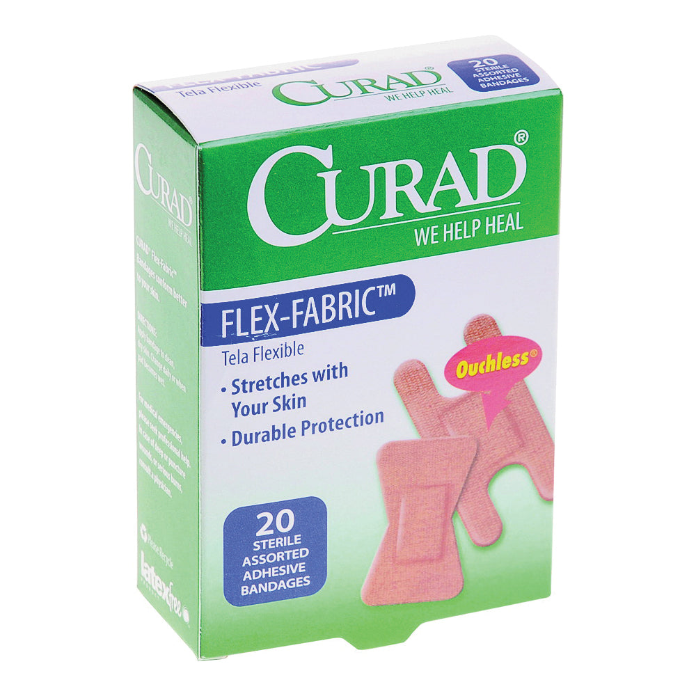 Bandages Curad Flex-Fabric pour doigts et articulations – 20 unités