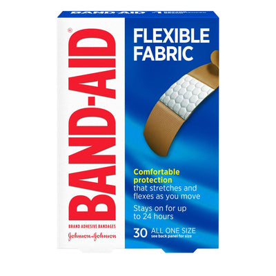 Flexible Fabric Adhesive Bandages - 30 Count Box
