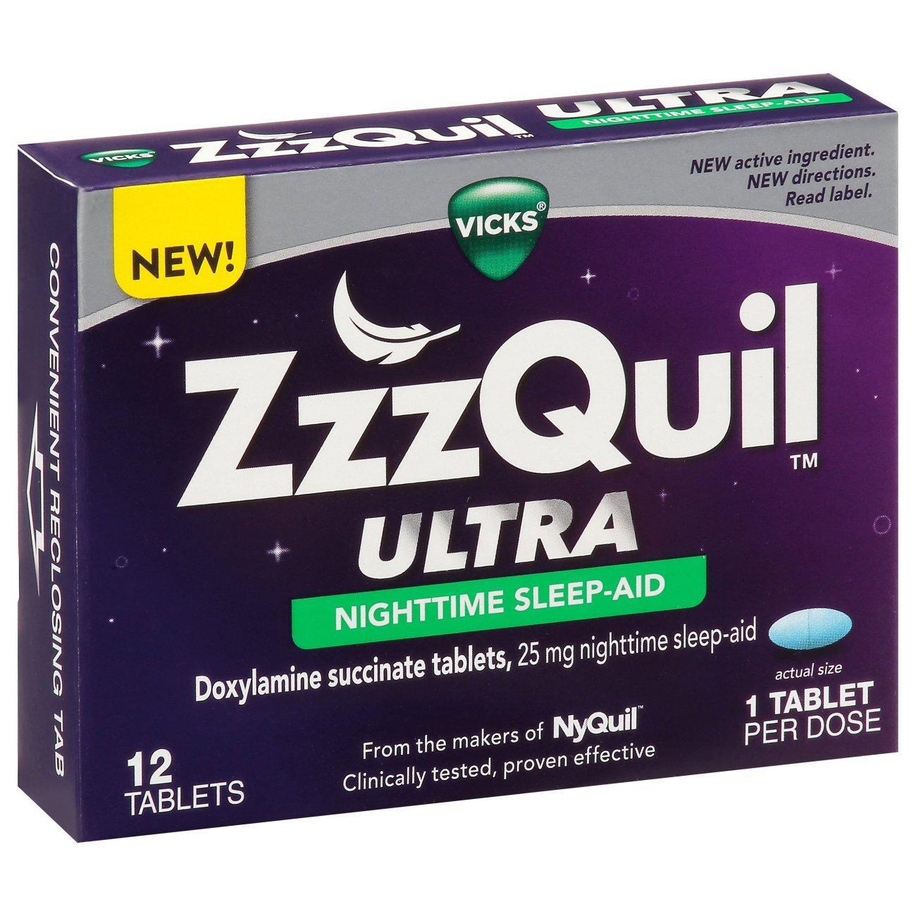 ZzzQuil Ultra Aide au Sommeil Nocturne - 12 Comprimés