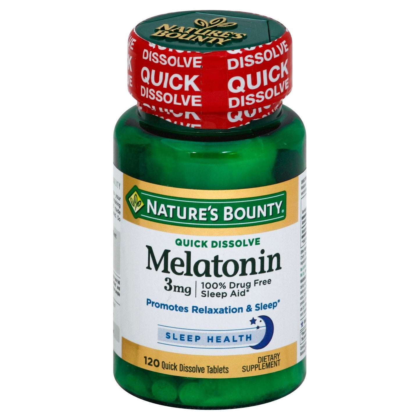 Nature's Bounty Quick Dissolve Melatonin Tablets, 3 Mg