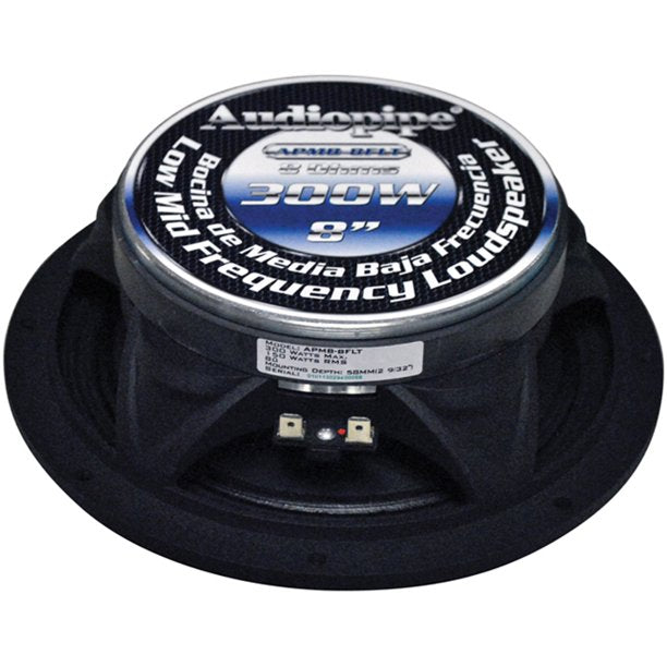 Audiopipe APMB8FLT 8" High-Performance Flat Speaker - 300W Power - Korvel