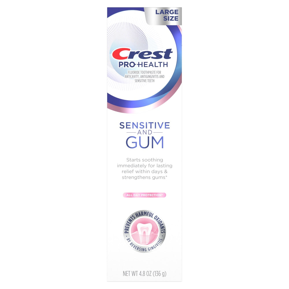Crest Sensitive & Gum Toothpaste - All Day Protection, Large Size
