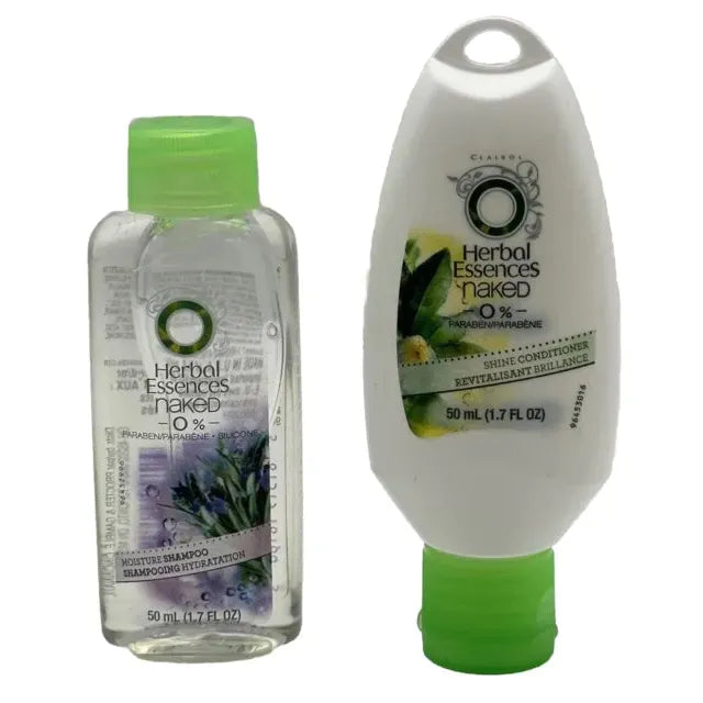 Set de champú y acondicionador de tamaño de viaje Herbal Essences Naked Moisture